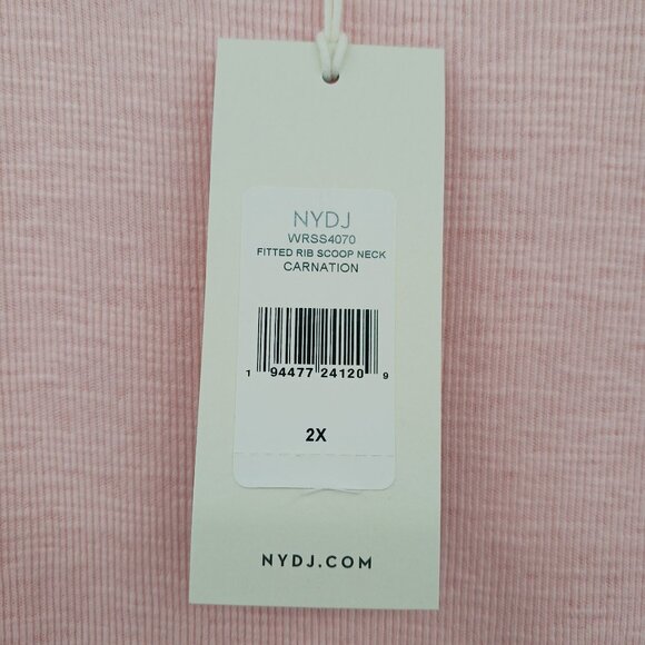 NWT Forever Comfort By NYDJ Pink Long Sleeve Top 2X Textured Soft Cotton - Picture 6 of 13